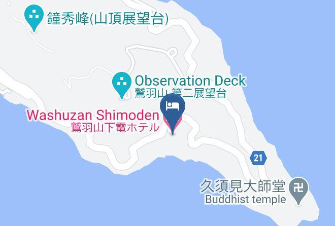 Kurashiki City - Washuzan Shimoden Hotel Maps