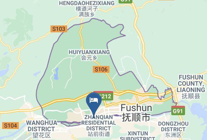 Fushun - Water Cube Hotel Maps