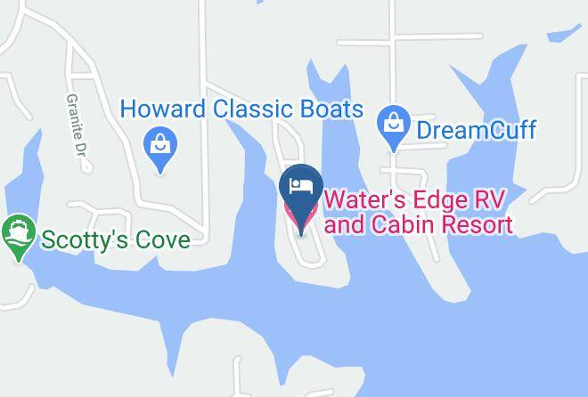 Mayes - Water's Edge Rv And Cabin Resort Maps