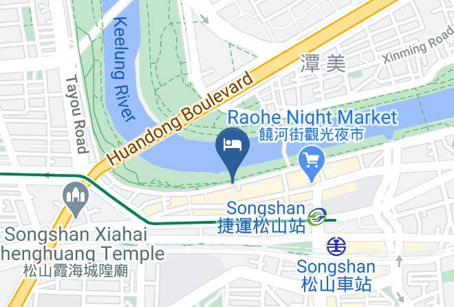 Songshan District Raohe Street Night Market - Waterfront Hotel Taipei Maps