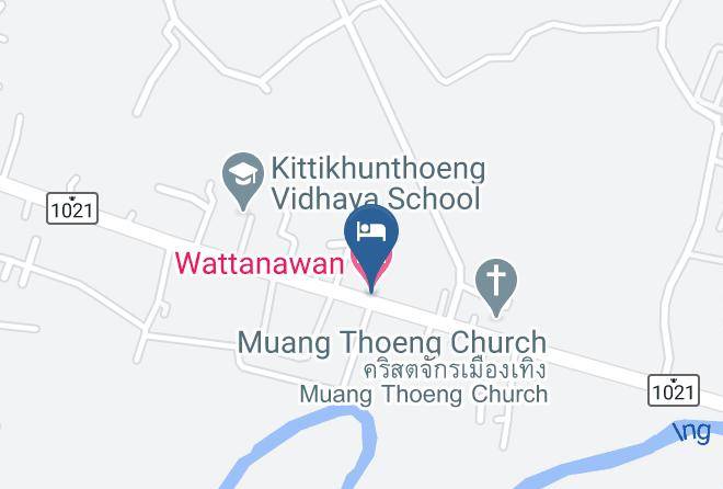 Amphoe Thoeng - Wattanawan Hotel Maps