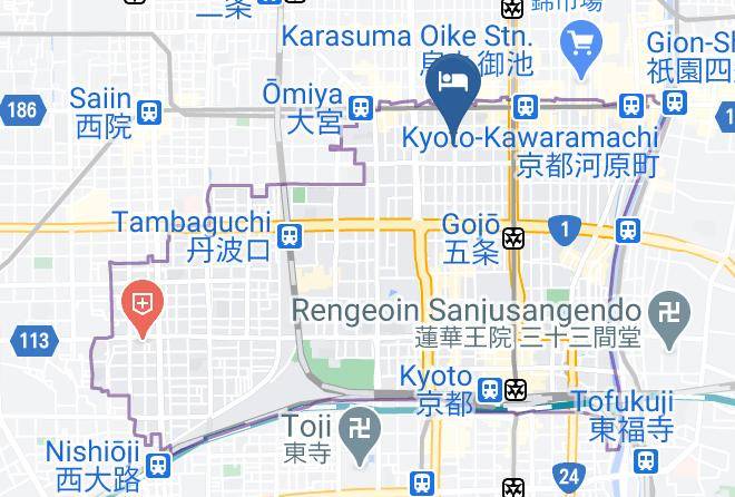 Kyoto City Shimogyo Ward - Wayfarer Hotel Kyoto Shijo Maps