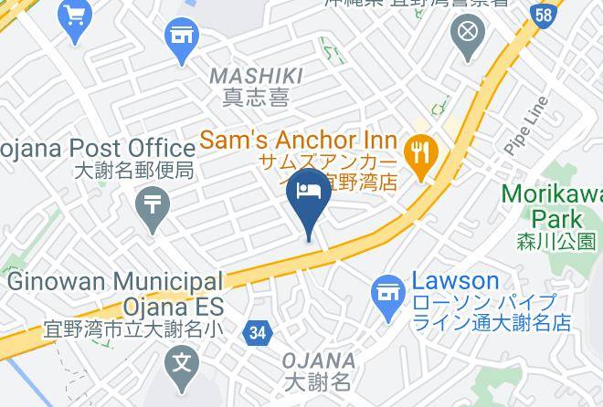 Ginowan City - Weekly Harbor View Mansion Ginowan Maps