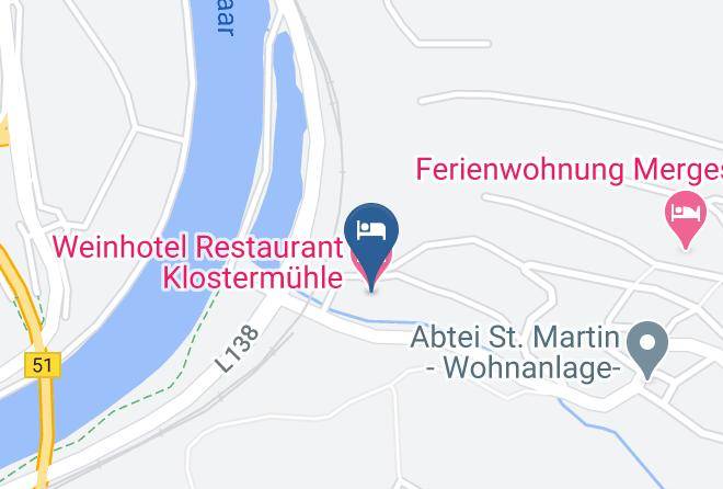 Trier Saarburg - Weinhotel Restaurant Klostermuhle Maps