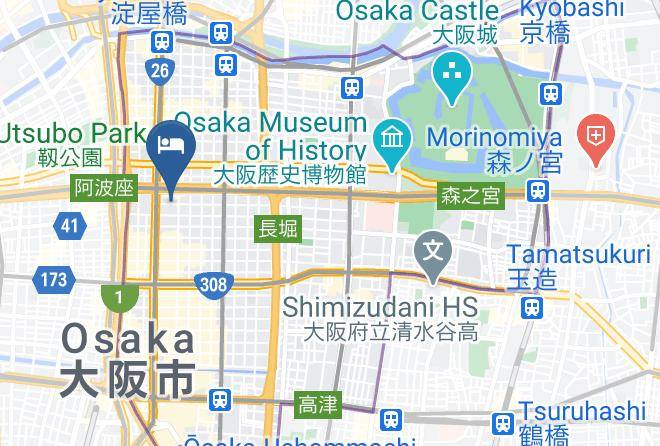 Osaka City Chuo Ward - Welina Hotel Hommachi Maps