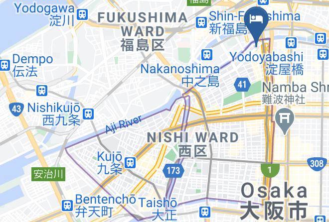 Osaka City Nishi Ward - Welina Hotel Premier Nakanoshima East Maps