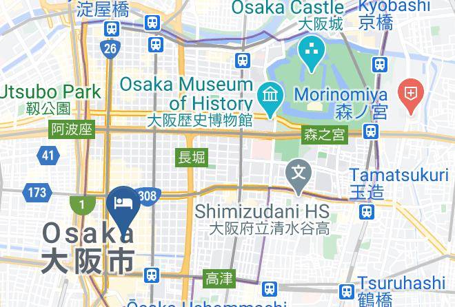 Osaka City Chuo Ward - Welina Hotel Premier Shinsaibashi Maps
