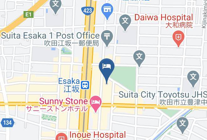 Suita City - Well Stone Hotel Umeda Maps