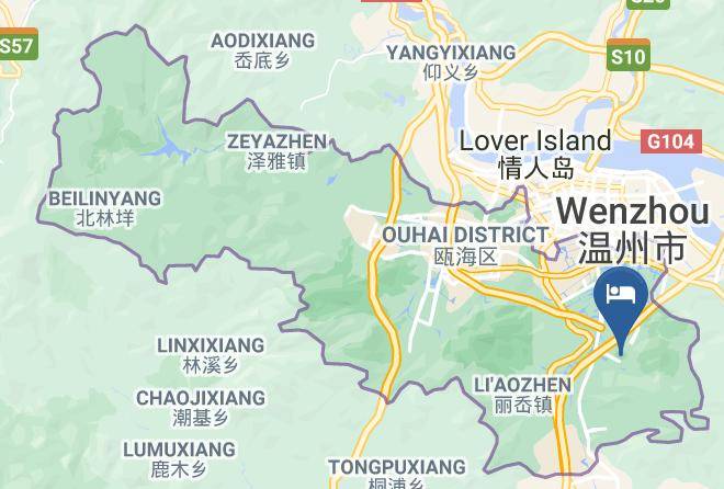 Wenzhou - Wenzhou Chashan Aikesi Fashion Hotel Maps