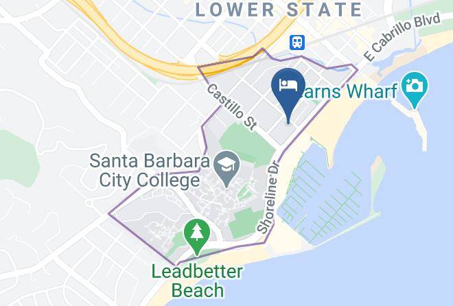 Santa Barbara - West Beach Inn A Coast Hotel Maps