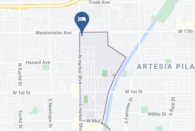 Orange - West Coast Motel Santa Ana Maps