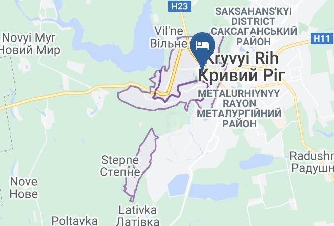 Kryvyi Rih Raion - West Hotel Maps