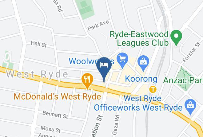 Ryde - West Ryde Hotel Maps