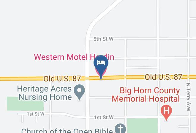 Big Horn - Western Motel Hardin Maps