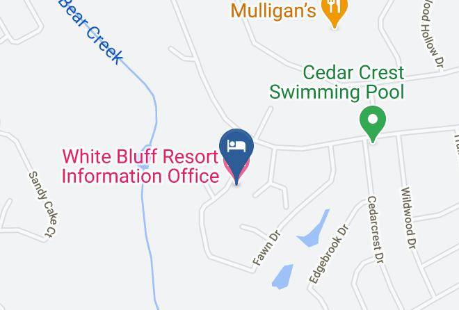 White Bluff Resort Information Office Map