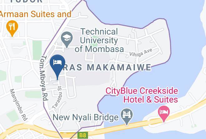 Mombasa - White Rhino Hotel Maps