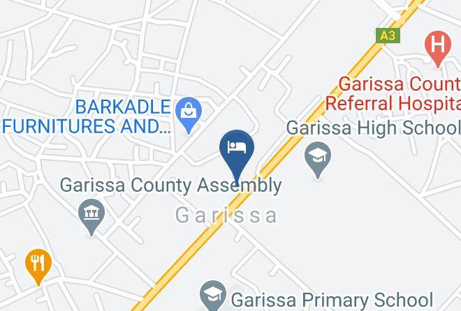 Garissa - White Rose Hotel Maps