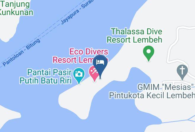 Kota Bitung - White Sands Beach Resort Lembeh Maps