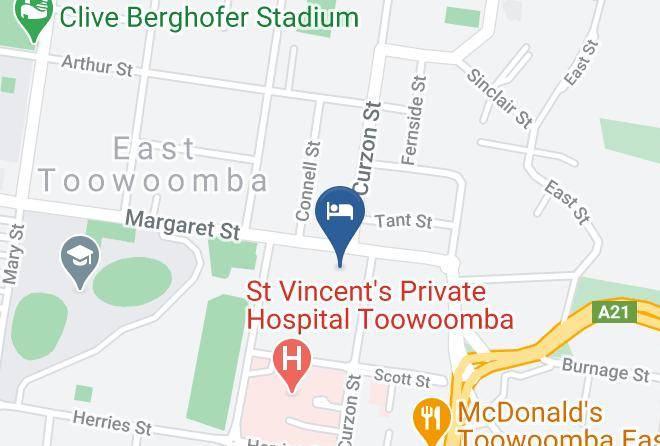 Toowoomba - Whiteoaks Motel & Lodges Maps