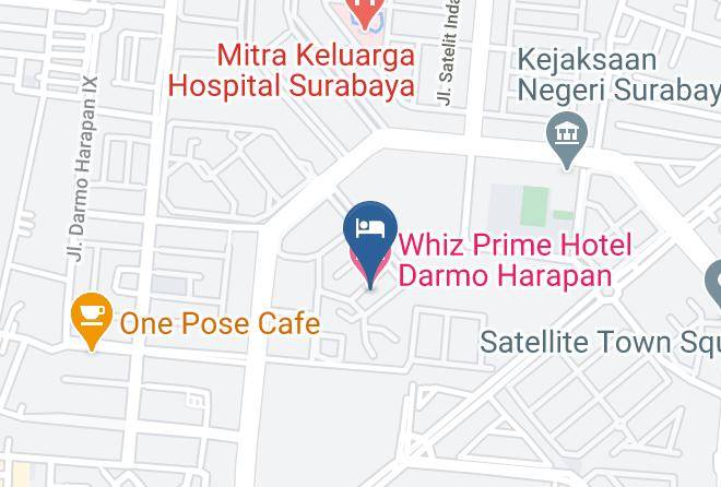 Kota Surabaya - Whiz Prime Hotel Darmo Harapan Maps