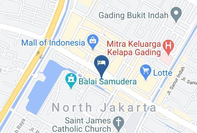 North Jakarta - Whiz Prime Hotel Kelapa Gading Maps