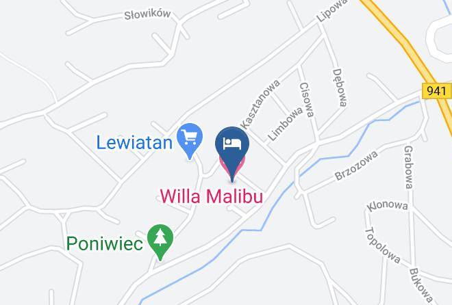 Cieszynski - Willa Malibu Maps