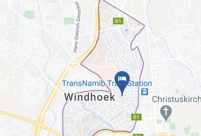 Windhoek - Windhoek Gardens Boutique Hotel Maps