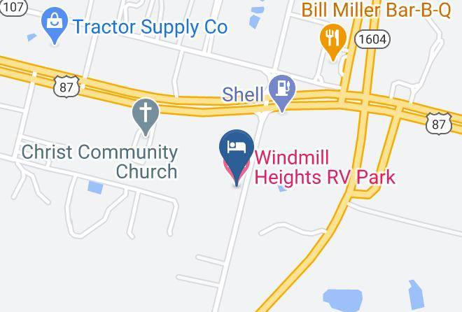 Bexar - Windmill Heights Rv Park Maps