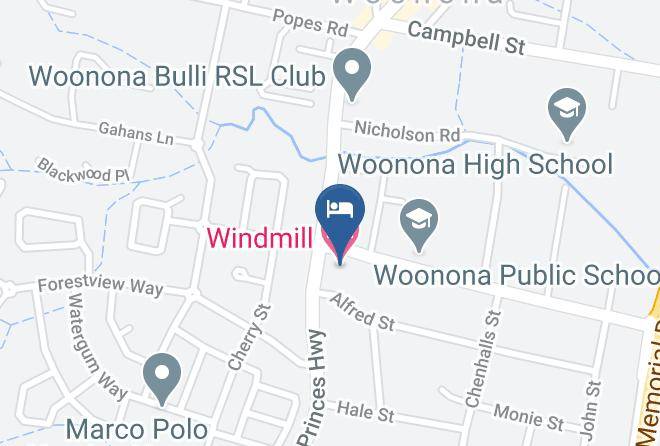 Wollongong - Windmill Motel Maps