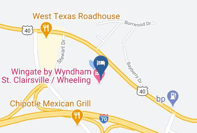 Wingate By Wyndham St Clairsville Wheeling Map