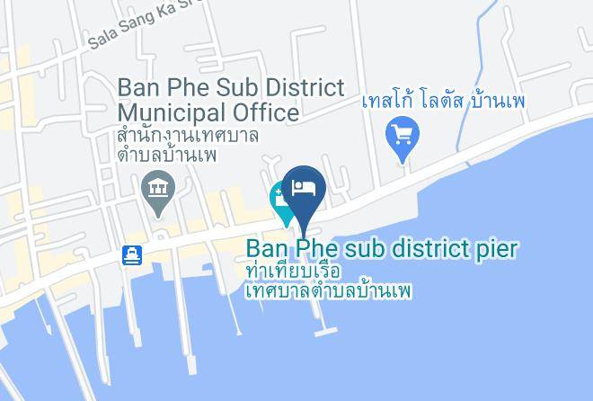 Amphoe Mueang Rayong - Wongduean Resort Office Pier Maps
