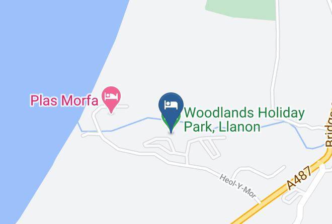Ceredigion - Woodlands Holiday Park Llanon Maps