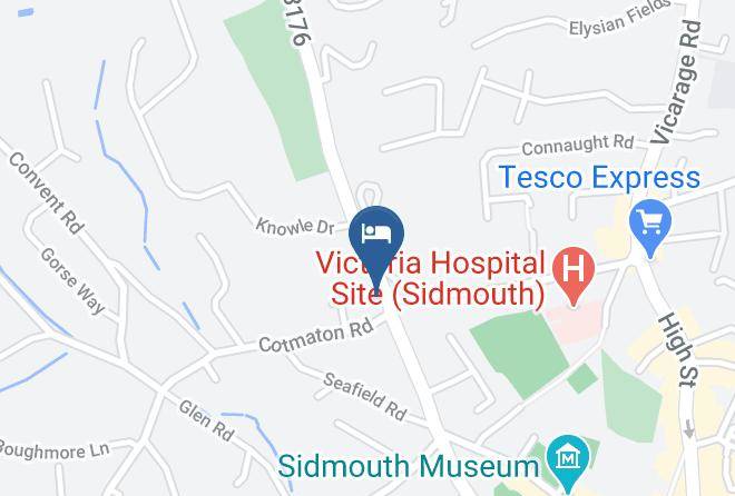 Woodlands Hotel Sidmouth Map