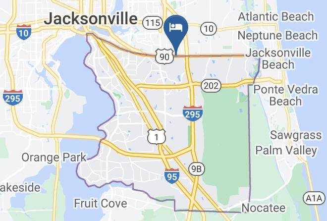 Duval - Woodspring Suites Jacksonville Beach Blvd Maps