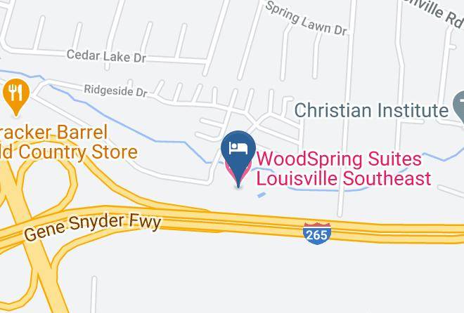 Woodspring Suites Louisville Southeast Map