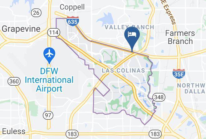Dallas - Woodspring Suites Signature Las Colinas Maps