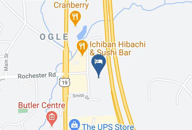 Woodspring Suites Pittsburgh Cranberry Map