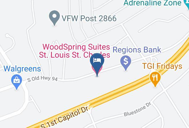St Charles - Woodspring Suites St Louis St Charles Maps