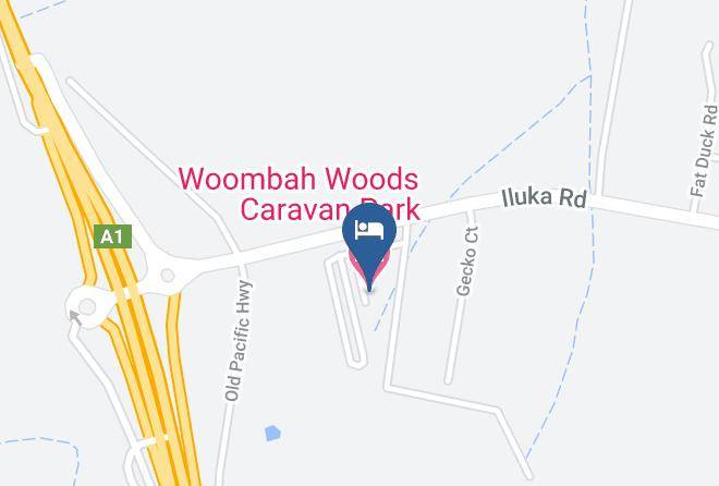 Woombah Woods Caravan Park Map - New South Wales - Clarence Valley