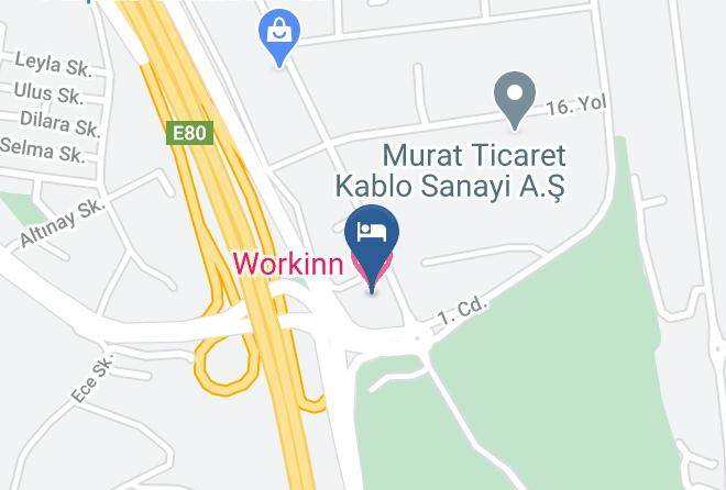 Sekerpinari - Workinn Hotel Maps