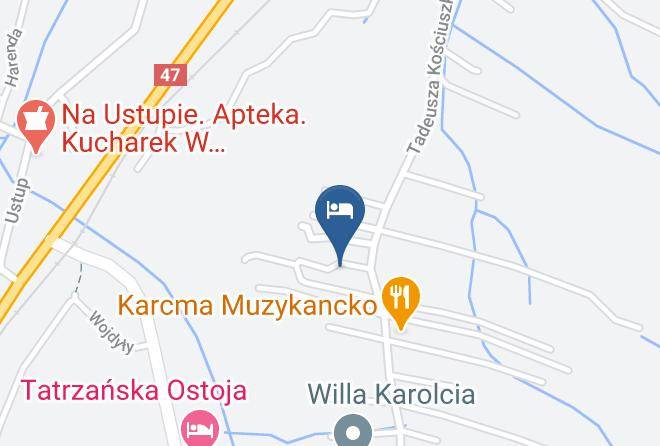 Wynajem Pokoi Stachon Map
