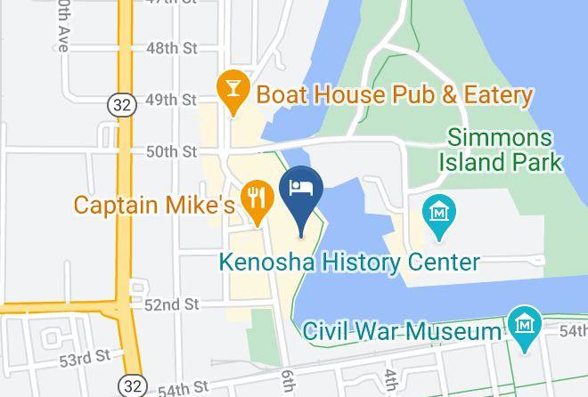 Wyndham Garden Kenosha Harborside Map