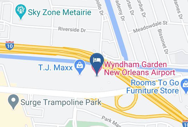Jefferson Par - Wyndham Garden New Orleans Airport Maps