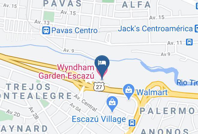 Escazu - Wyndham Garden Escazu Maps