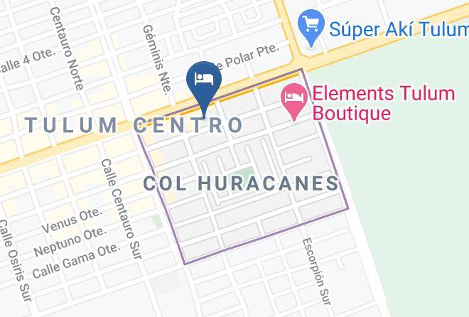 Xibalba Hotel & Dive Center Map