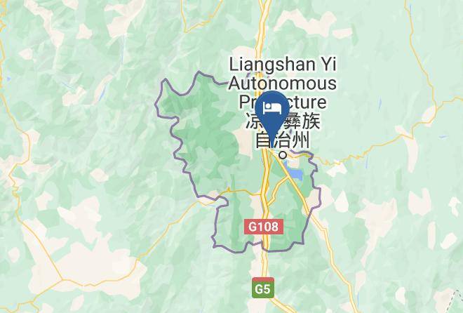 Xichang Roman Holiday Hotel Carta Geografica - Sichuan - Liangshan Yizu Aut Prefecture