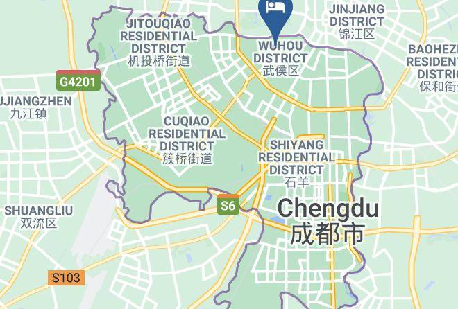 Chengdu - Xiongmao Wangzi Hotel Chengdu Wucihou Maps