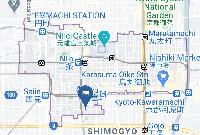 Kyoto City Nakagyo Ward - Yadoru Kyoto Hanare Engawa No Yado Maps
