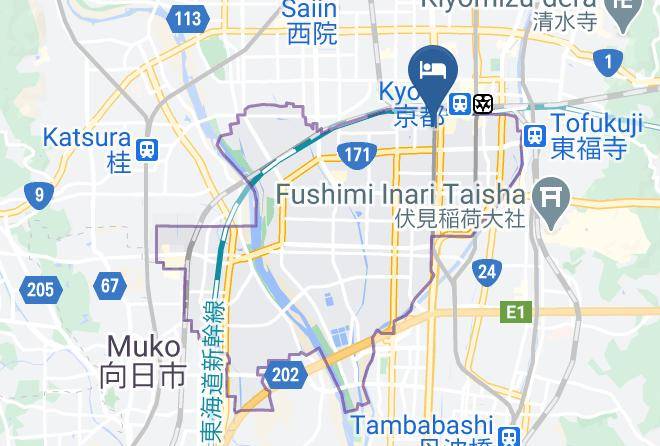 Kyoto City Minami Ward - Yadoru Kyoto Hanare Washi No Yado Maps
