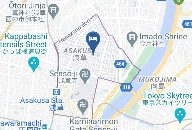 Taito Ward - Yadoya Asakusahonakn Maps